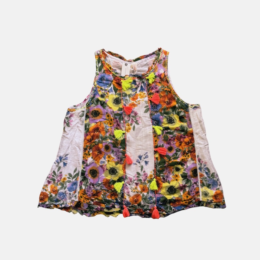 RAGA Anthropologie Floral Swing Tank Top